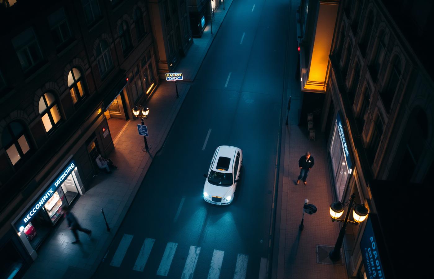 UK street at night